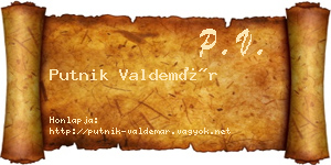 Putnik Valdemár névjegykártya